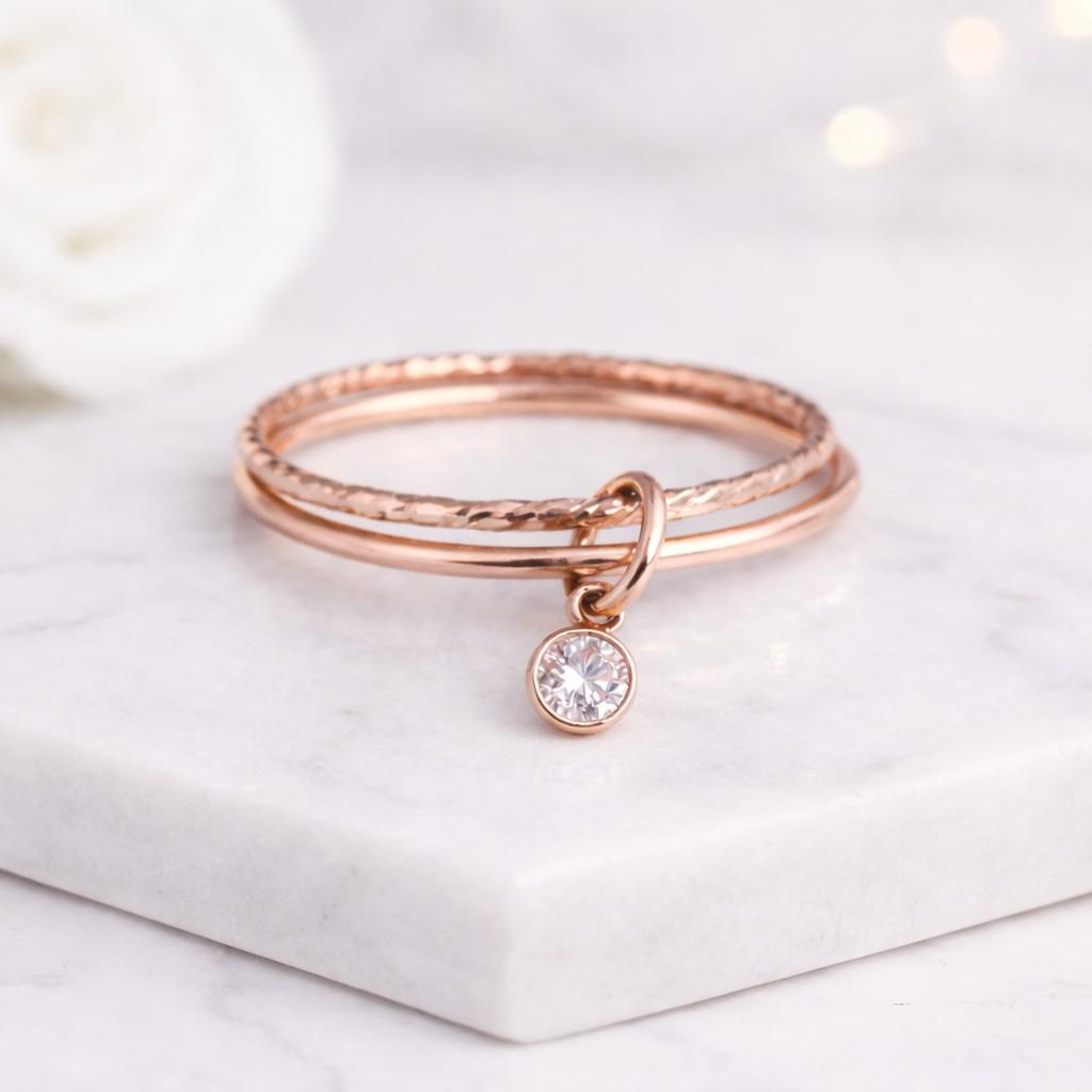 circle charm ring bezel stone ring floating charm ring drop charm ring stackable ring slim band ring polished ring shiny ring modern ring