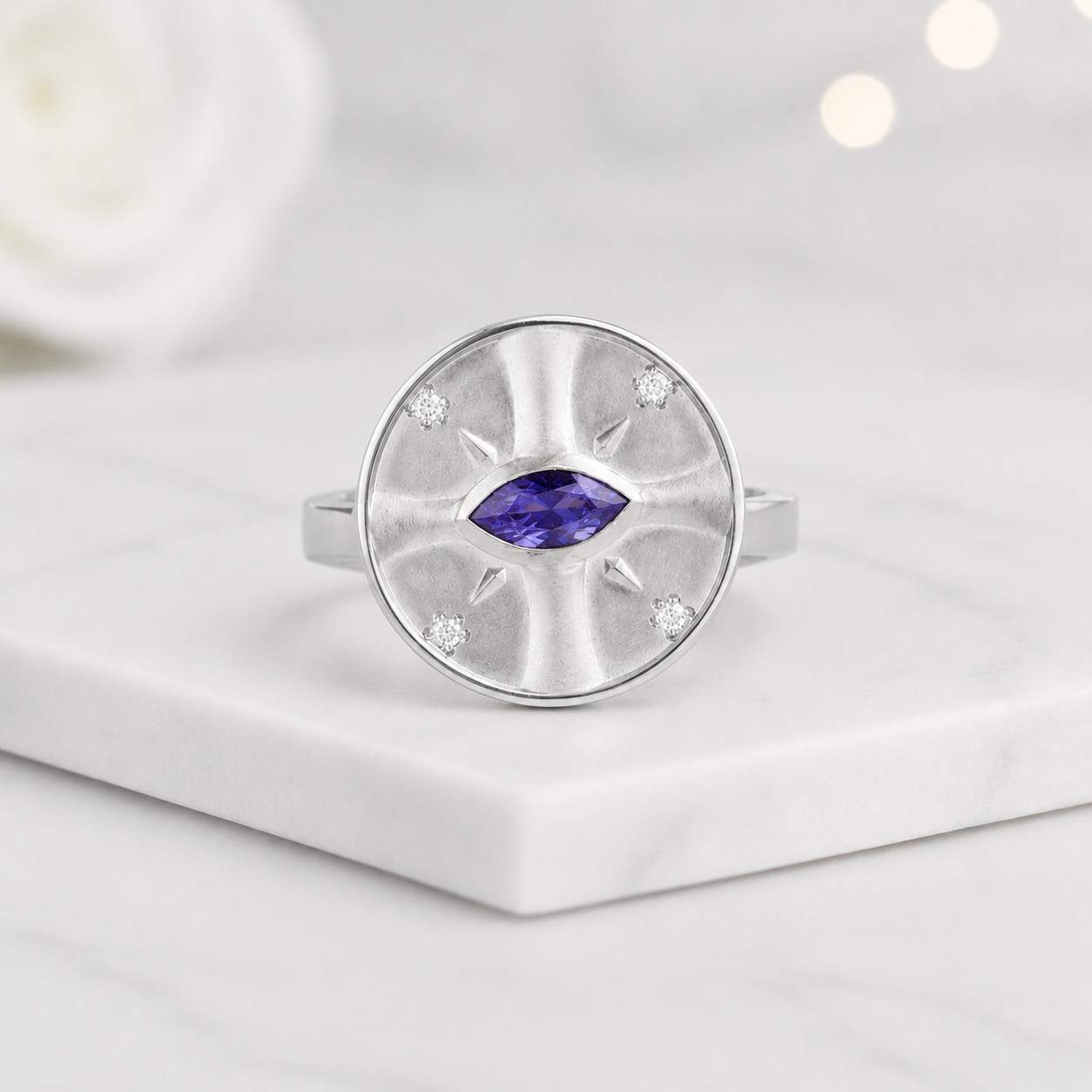 circle ring shield ring eye motif protection ring talisman ring spiritual ring lucky ring fashion ring designer ring artisan jewelry gold jewelry gemstone ring
