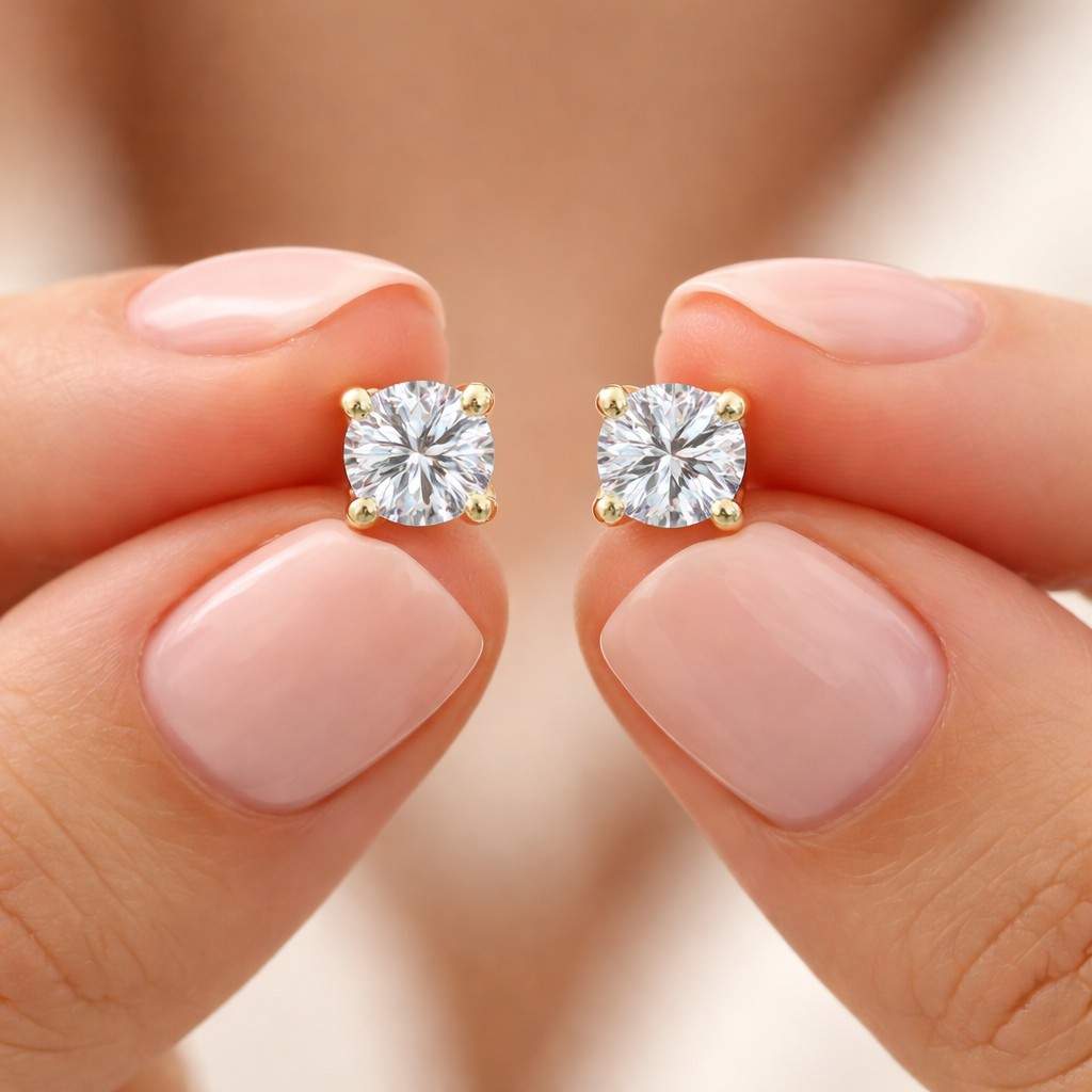circular stud earrings fancy shape studs elegant shape earrings unique cut earrings luxury shape earrings bridal cut studs