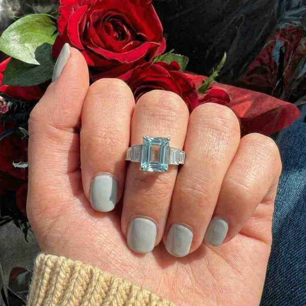 classic ring luxury ring handmade ring artisan ring custom ring bridal ring gemstone jewelry sparkling ring shiny ring polished ring finger ring unique ring designer ring fashion ring gift ring anniversary ring engagement style ring wedding style ring luxury jewelry blue crystal ring center stone ring
