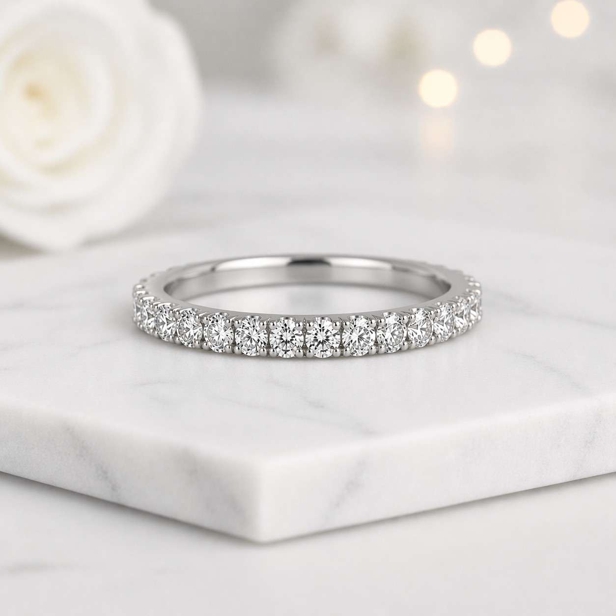classic wedding band modern wedding ring everyday jewelry stackable band ring stack bridal jewelry engagement band sparkle band crystal band luxury jewelry women jewelry gift for wife gift for her wedding gift