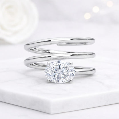clear gemstone ring white gemstone ring sparkling stone ring crystal stone ring faceted gemstone ring
