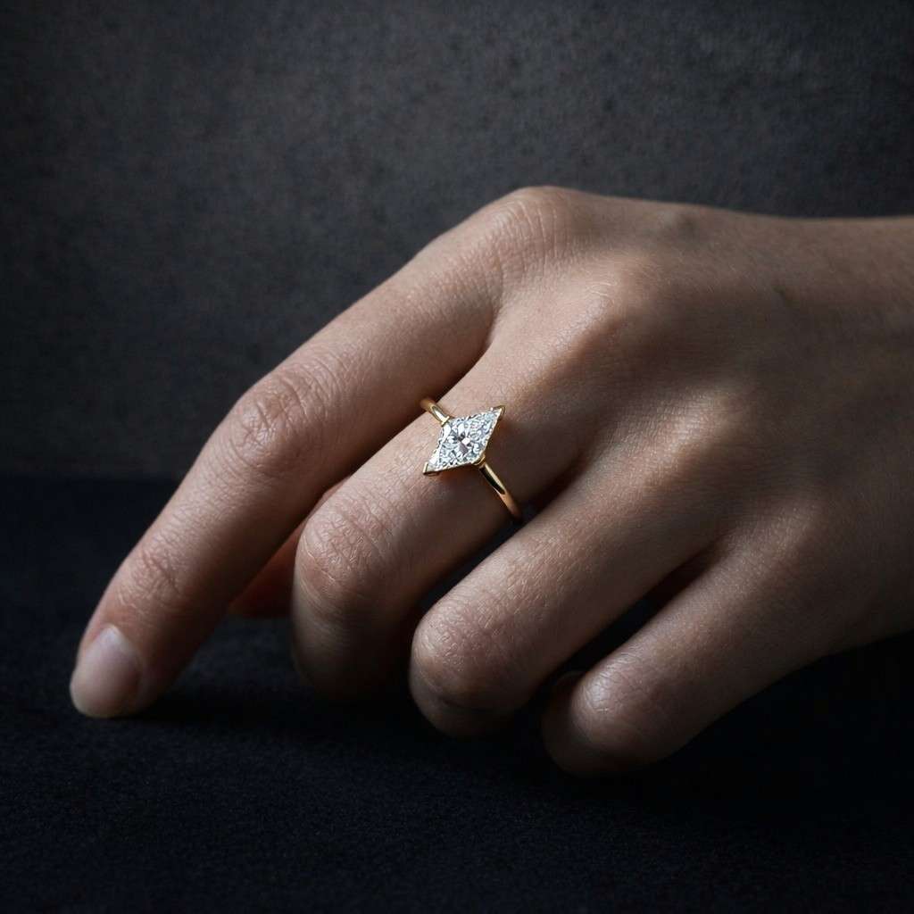 clear stone ring engagement ring stacking ring handmade ring luxury ring modern ring bridal ring sleek ring statement ring fashion ring daily wear ring polished ring yellow gold ring