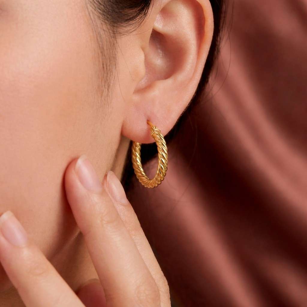 clicker hoops ear jewelry gold jewelry hoop jewelry simple hoops bold hoops curved earrings circular earrings trendy hoops gift earrings daily