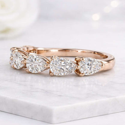 colorless diamond ring colorless moissanite lab grown diamond premium cubic zirconia diamond eternity band
