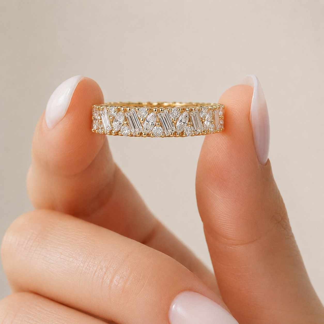 comfort fit polished band gemstone band eternity wedding promise ring bridal jewelry daily ring classic band timeless ring handcrafted ring