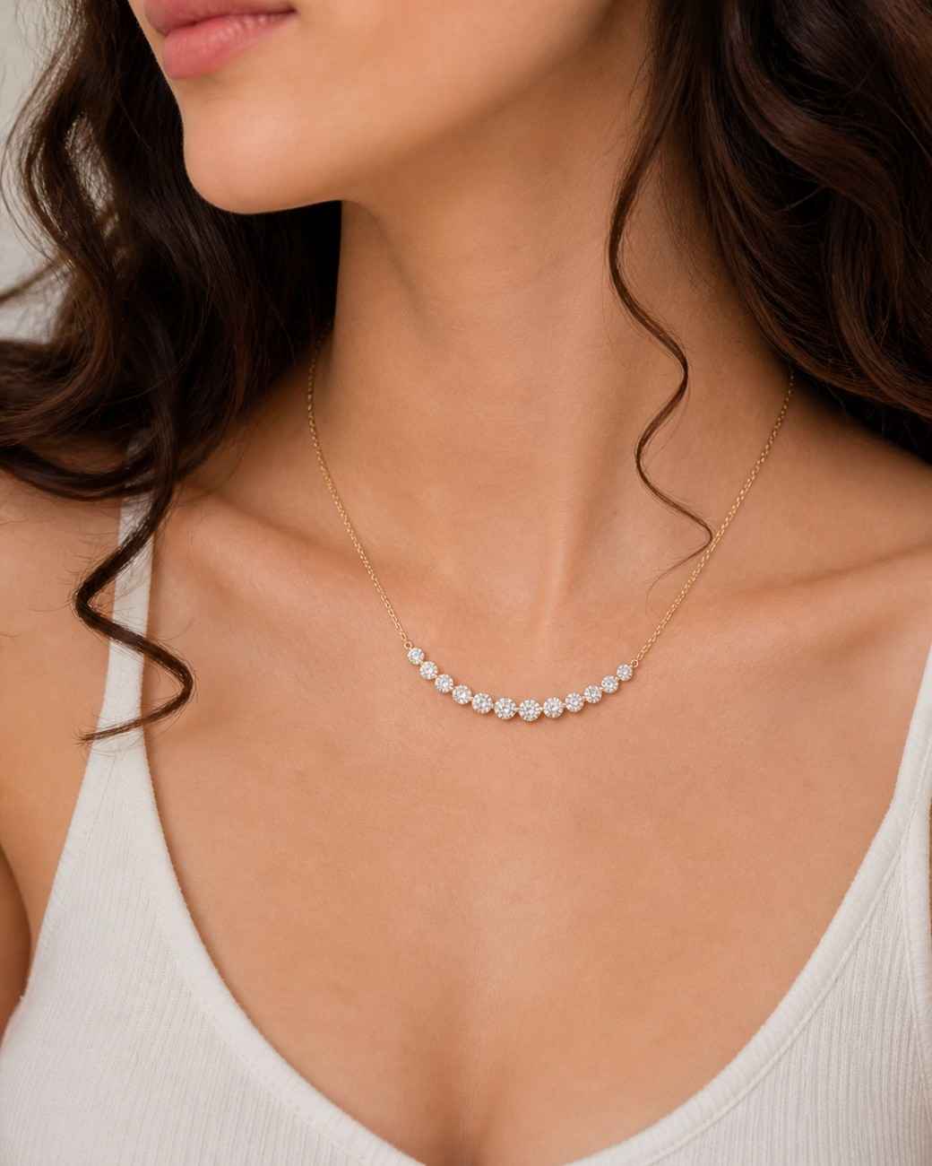 conflict free diamond ethical diamond sustainable jewelry eco jewelry lab created diamond forever necklace diamond gift for her moissanite gift