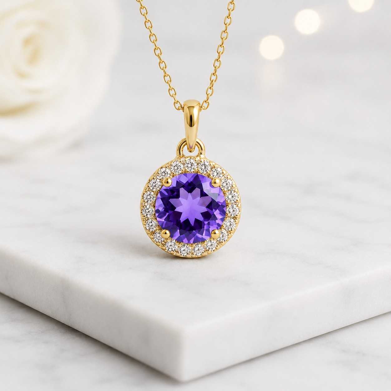crystal pendant gemstone jewelry necklace for women anniversary pendant daily wear pendant
