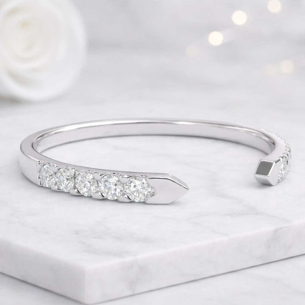 cuff band ring diamond band ring lab diamond ring rose gold cuff open front ring slim cuff ring elegant band