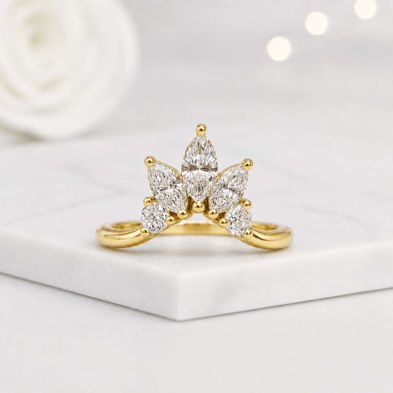 curved ring wishbone ring contour ring chevron ring crown ring tiara ring marquise ring open ring stacking ring nesting ring V ring