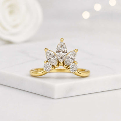 curved ring wishbone ring contour ring chevron ring crown ring tiara ring marquise ring open ring stacking ring nesting ring V ring
