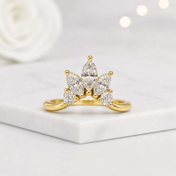 curved ring wishbone ring contour ring chevron ring crown ring tiara ring marquise ring open ring stacking ring nesting ring V ring