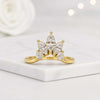 Marquise Cut Lab Grown Diamond Curved Crown Ring
