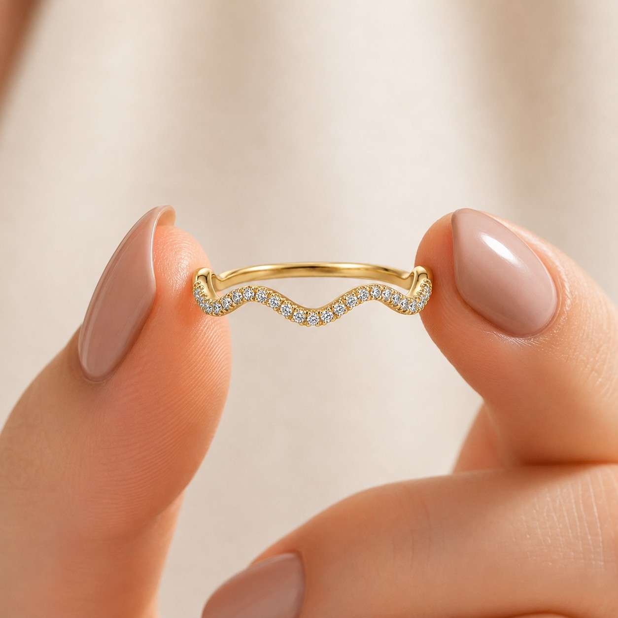 curved stacker ring ring enhancer band bridal band elegant band minimalist band dainty band thin wedding ring simple wedding band