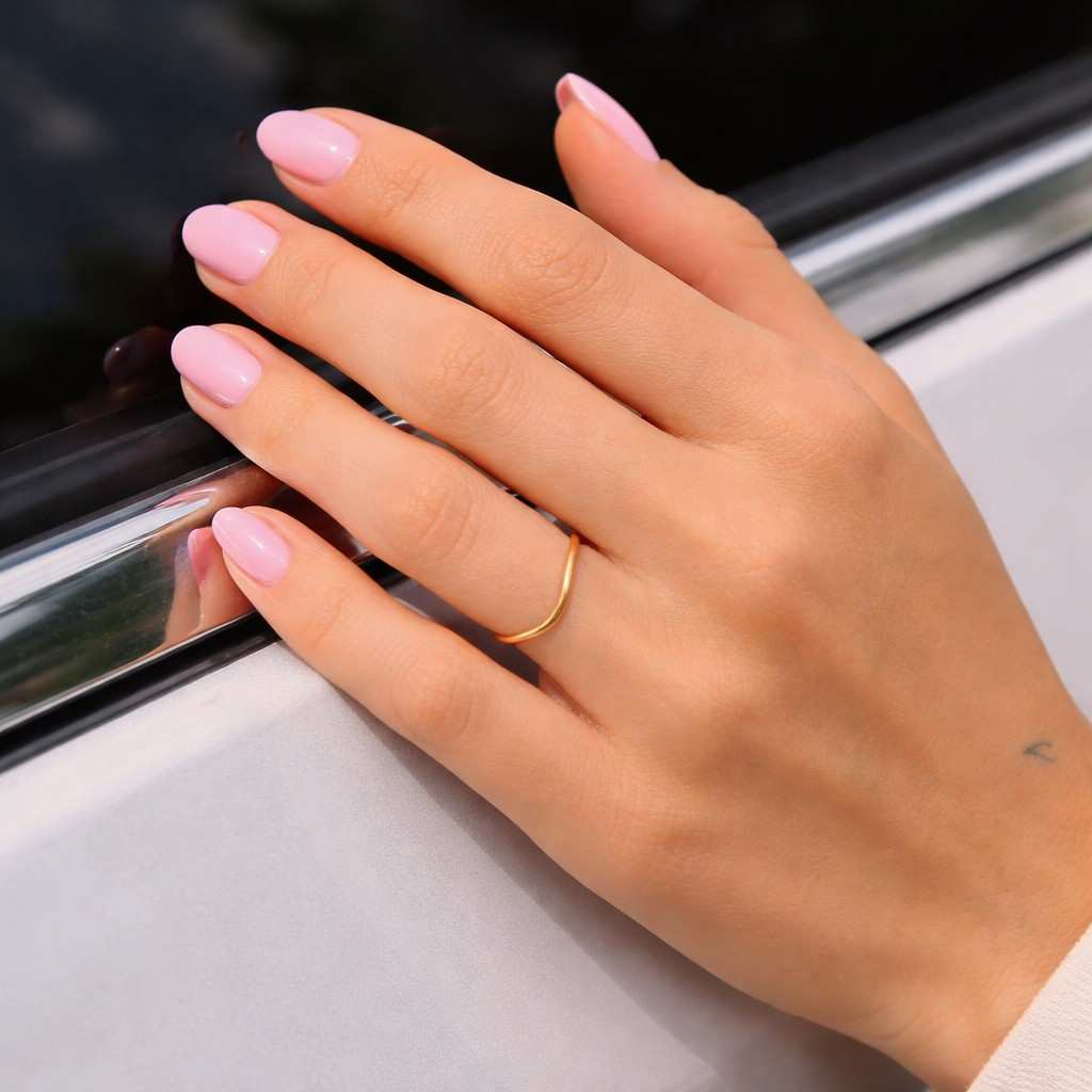 curved wedding band contour wedding band nesting wedding band plain gold ring simple gold ring skinny ring