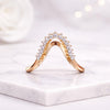 Round Cut Lab Grown Diamond Curved Wedding Band