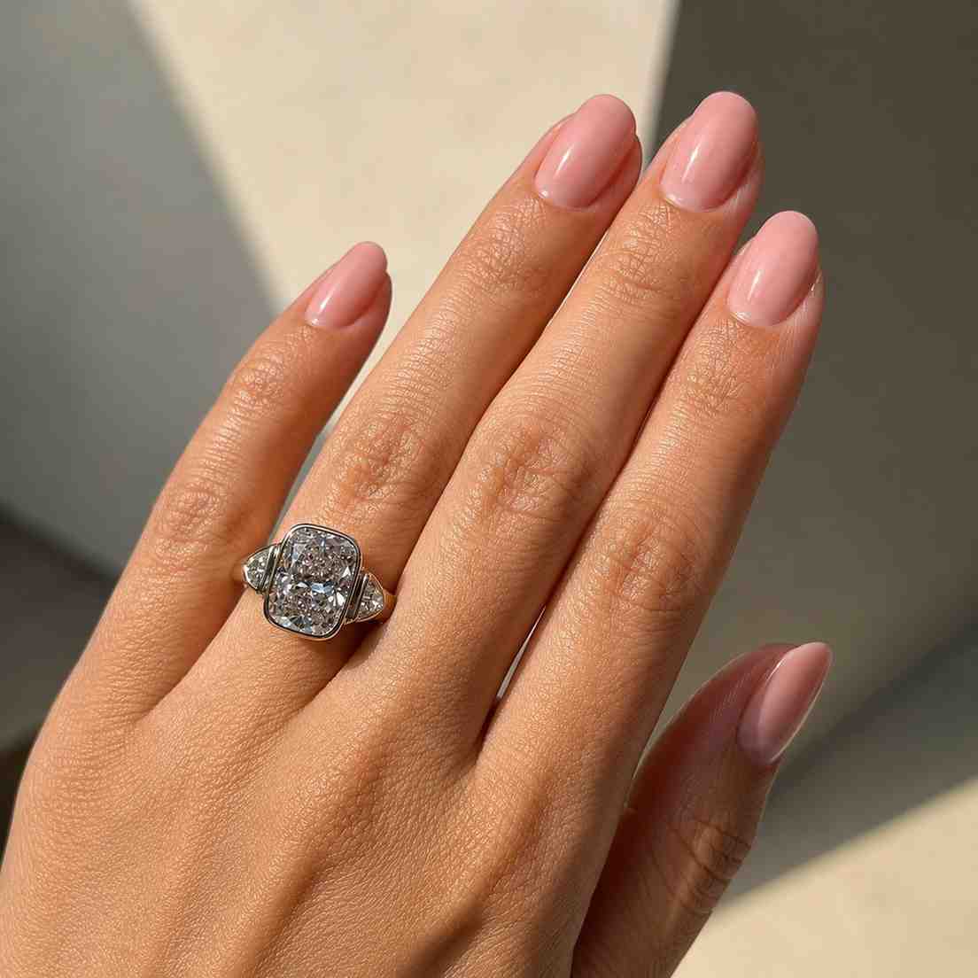 cushion engagement ring bezel engagement ring bridal jewelry promise ring luxury engagement ring