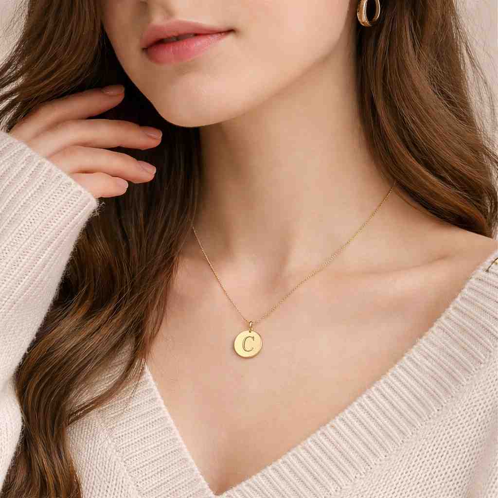 custom charm minimalist jewelry fine necklace gold charm luxury jewelry small necklace lightweight necklace classic jewelry