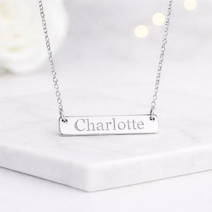 custom gift personalized jewelry glossy necklace engraved jewelry artisan necklace classic necklace