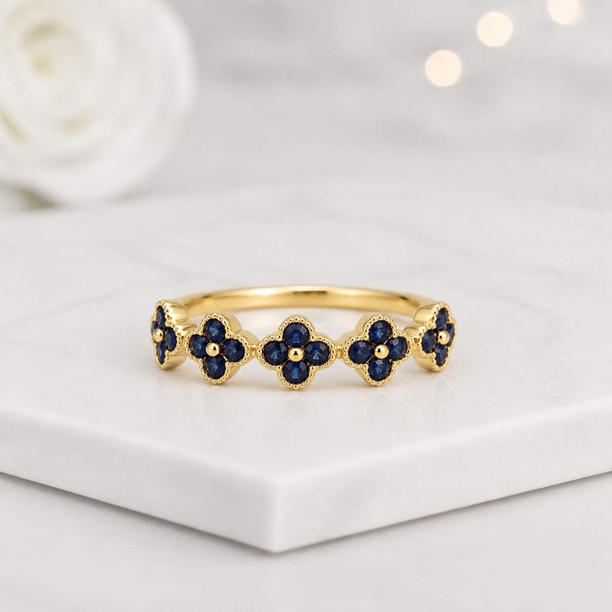 daily jewelry petite ring modern ring classic ring polished band floral wedding band eternity style ring garden ring spring jewelry feminine ring