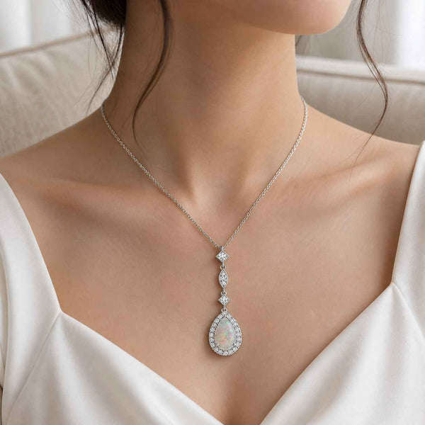 diamond accent necklace moissanite accent necklace lab diamond pendant cubic zirconia pendant simulated diamond necklace