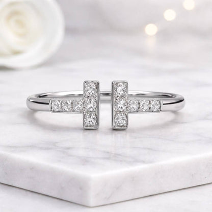 diamond band ring moissanite band ring lab diamond band cubic zirconia ring gemstone band ring sparkling ring