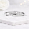 White Gold Bezel Set Round Cut Lab Grown Diamond Band