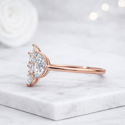 diamond butterfly ring moissanite butterfly ring lab diamond ring cubic zirconia ring diamond cluster ring