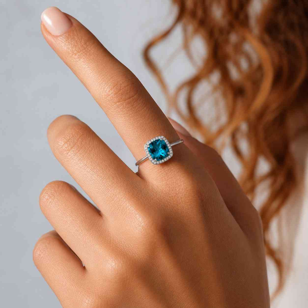 diamond halo ring moissanite ring lab diamond ring cubic zirconia ring blue topaz ring london blue topaz ring natural gemstone ring