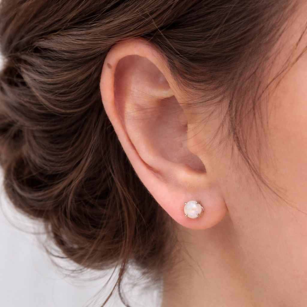 diamond opal earrings moissanite opal earrings lab diamond opal earrings cubic zirconia opal earrings cz opal studs diamond accent earrings