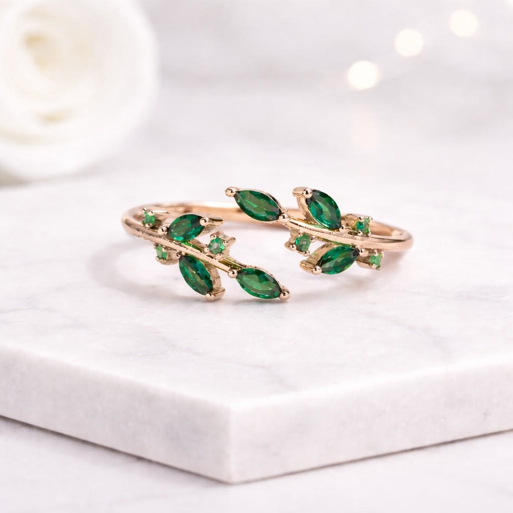 diamond ring moissanite ring lab diamond ring cubic zirconia ring cz ring diamond leaf ring moissanite leaf ring