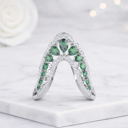 diamond ring moissanite ring lab diamond ring cubic zirconia ring cz ring simulated diamond ring gemstone band diamond contour ring
