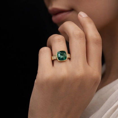 diamond ring moissanite ring lab diamond ring cubic zirconia ring emerald diamond ring green moissanite ring