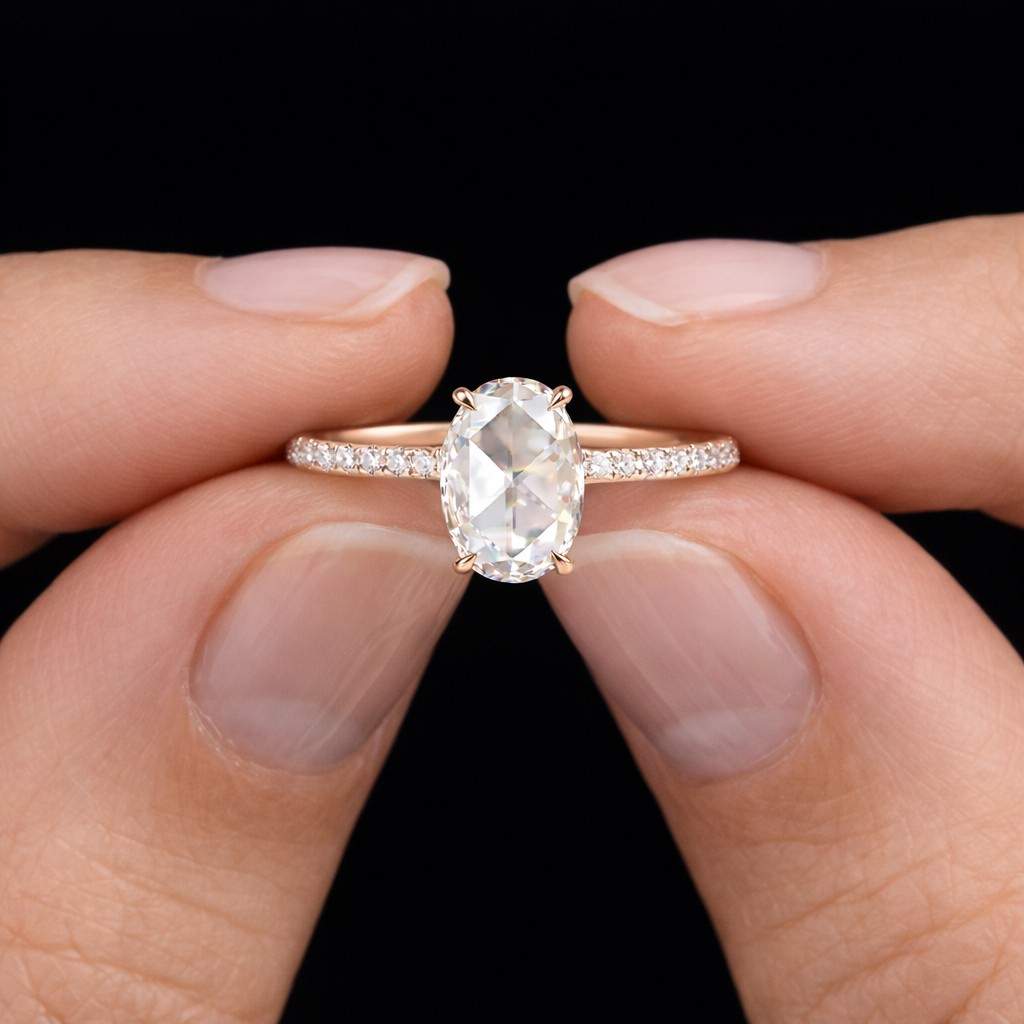 diamond ring moissanite ring lab diamond ring cubic zirconia ring gemstone ring clear gemstone ring colorless stone ring oval diamond ring
