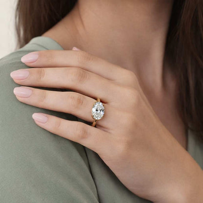 diamond ring moissanite ring lab diamond ring cubic zirconia ring natural diamond ring oval diamond ring oval moissanite ring lab created diamond simulated diamond ring