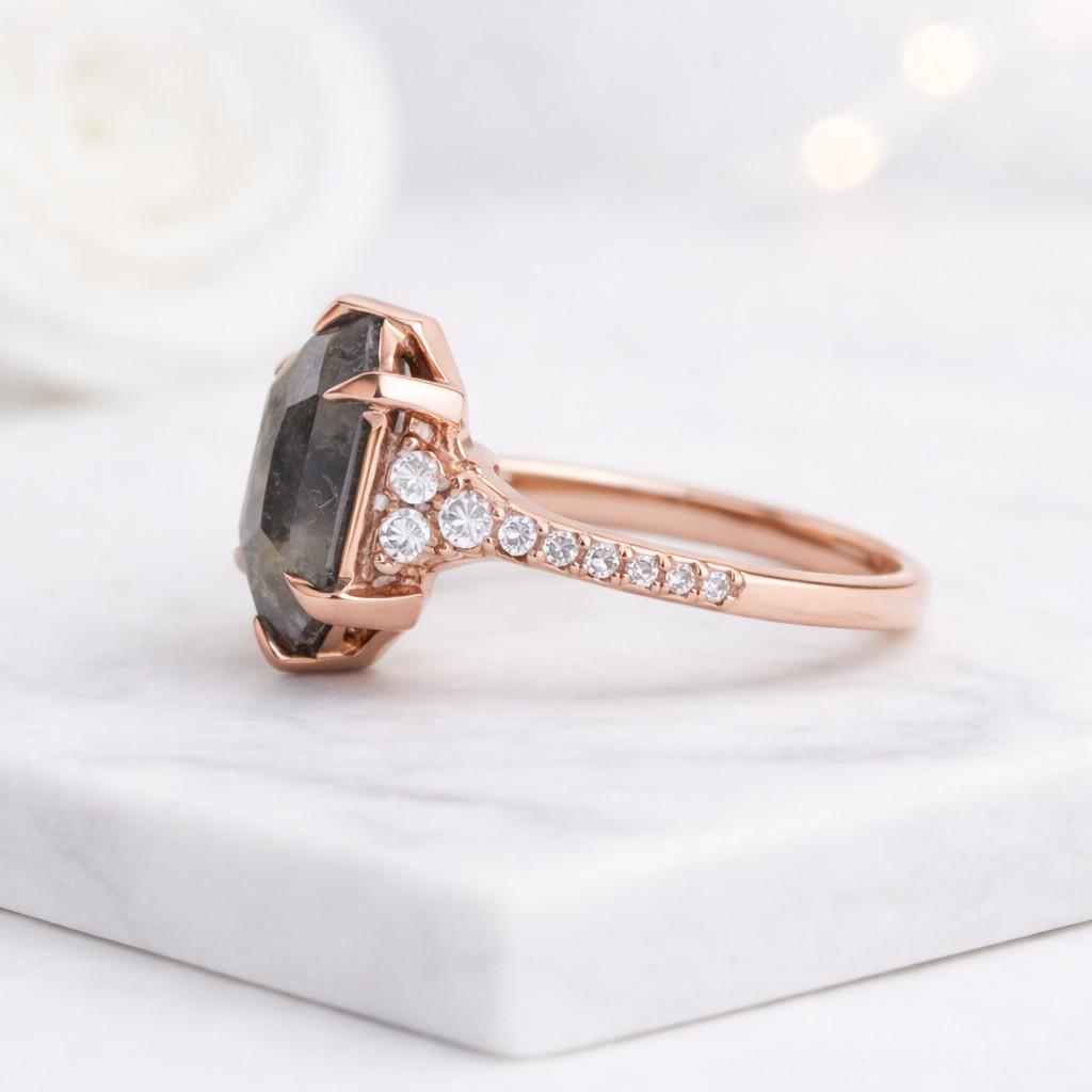 diamond ring moissanite ring lab diamond ring cubic zirconia ring natural diamond ring salt pepper diamond ring gray diamond ring