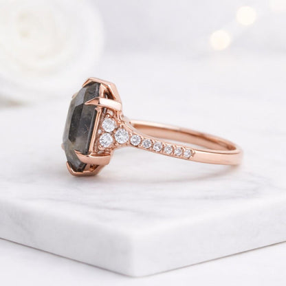 diamond ring moissanite ring lab diamond ring cubic zirconia ring natural diamond ring salt pepper diamond ring gray diamond ring
