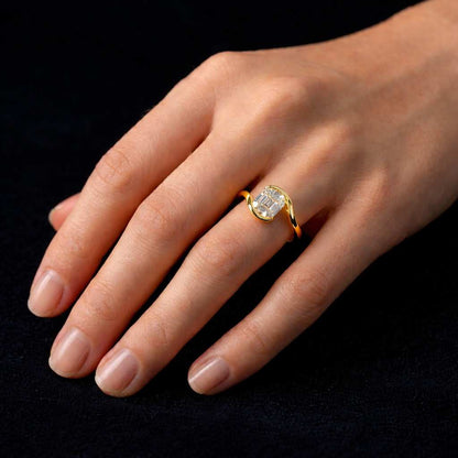 diamond ring moissanite ring lab diamond ring cubic zirconia ring simulated diamond crystal ring clear gemstone sparkling ring