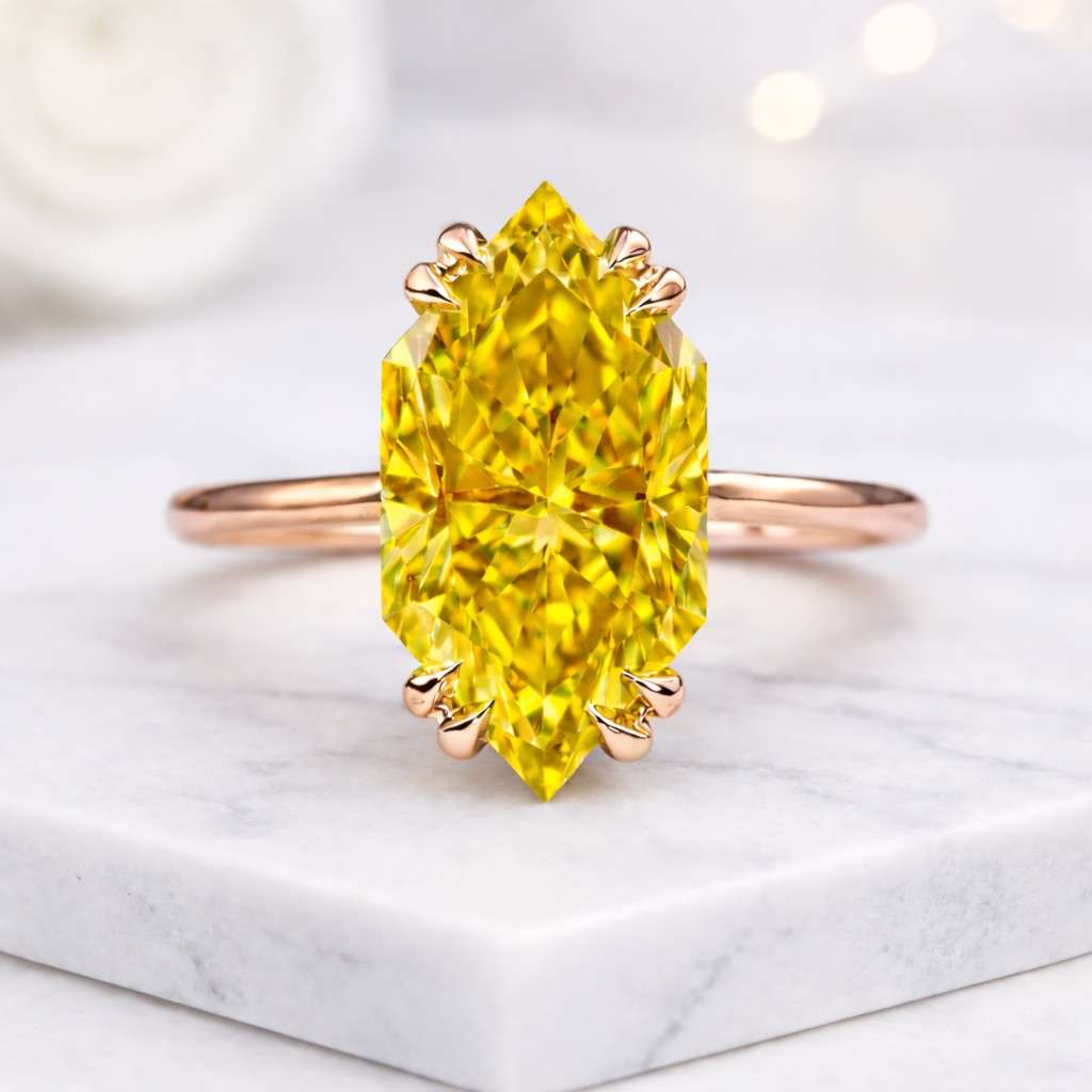 diamond ring moissanite ring lab diamond ring cubic zirconia ring simulated diamond ring yellow diamond ring canary diamond ring