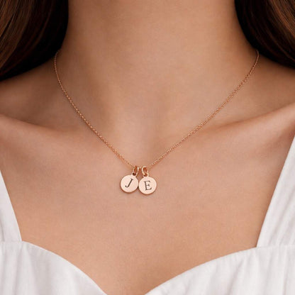 double charm necklace women jewelry personalized jewelry elegant pendant dainty jewelry simple pendant modern necklace