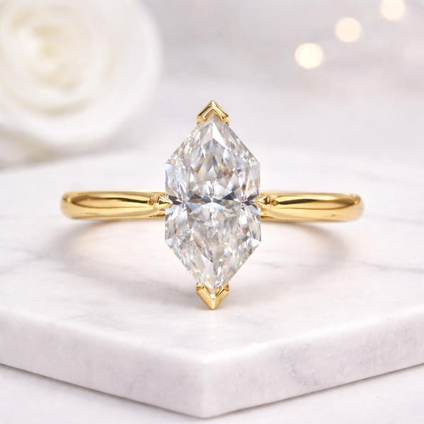 dutch marquise ring marquise cut ring lab grown ring diamond solitaire ring gold engagement ring yellow gold ring