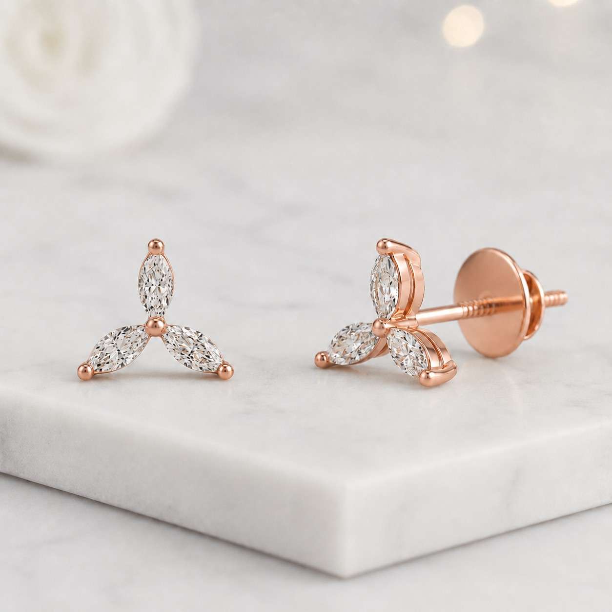 earrings marquise moissanite earrings marquise gemstone earrings cluster gemstone earrings sparkling earring