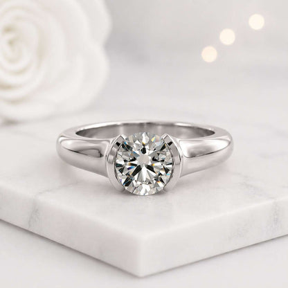 elegant engagement ring modern engagement ring fine gold ring polished gold ring everyday jewelry bridal accessory promise jewelry