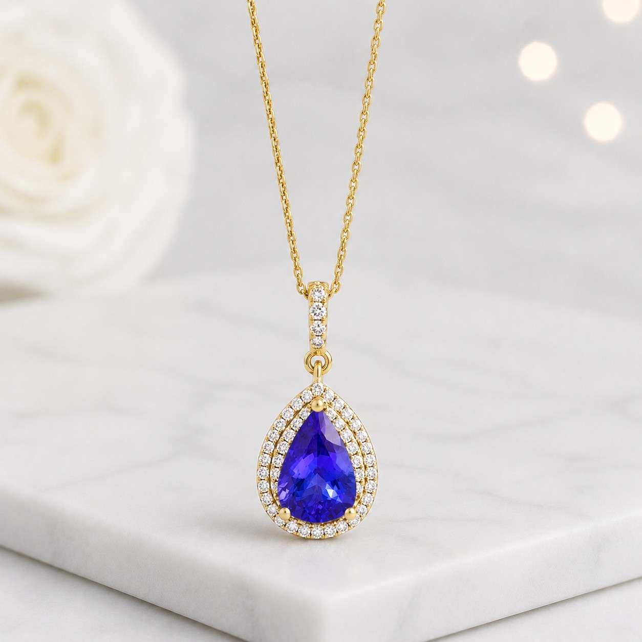 elegant jewelry classic jewelry fine pendant drop jewelry pear jewelry blue jewelry necklace gift stylish necklace