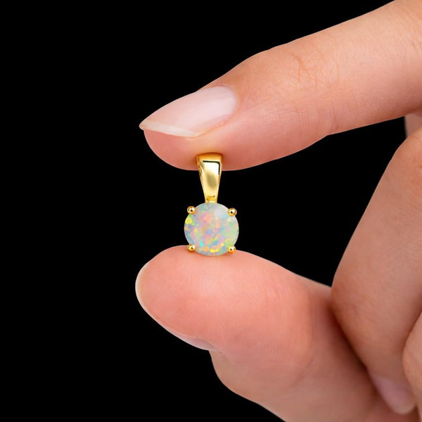 elegant jewelry simple necklace women jewelry opal charm necklace gemstone jewelry delicate pendant fine necklace