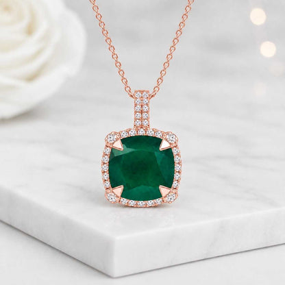 elegant necklace classic necklace everyday necklace gift necklace silver necklace sparkle necklace emerald jewelry green jewelry pendant gift necklace charm necklace