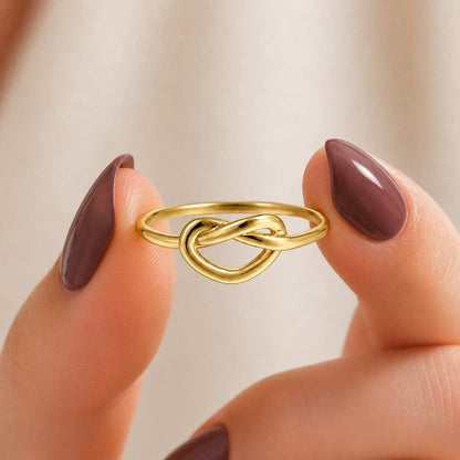 elegant ring everyday ring womens ring fine ring handmade ring polished ring smooth ring open knot loop ring petite ring slim band
