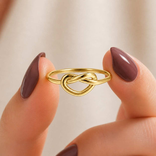 elegant ring everyday ring womens ring fine ring handmade ring polished ring smooth ring open knot loop ring petite ring slim band