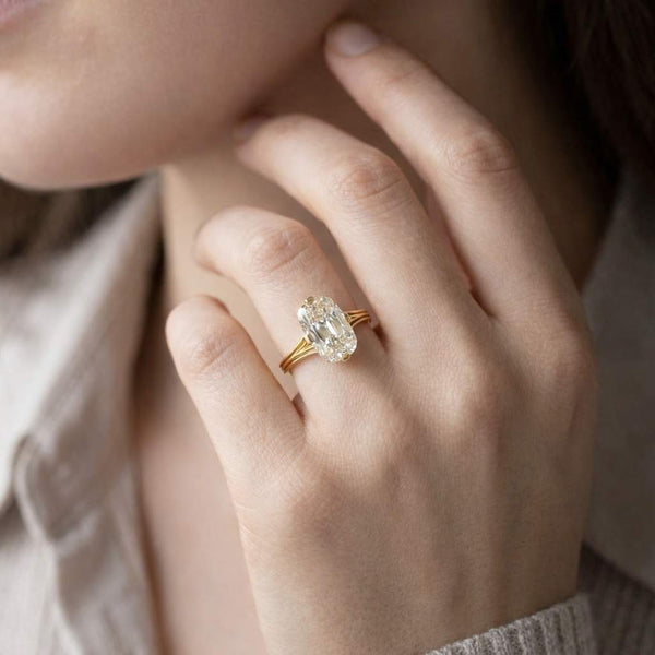 elongated cushion engagement ring cushion diamond ring lab grown ring