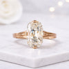 Elongated Cushion Cut Lab Grown Diamond Split Shank Engagement Ring